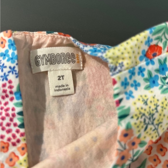 Gymboree floral top with matching headband 2T - Picture 3 of 5